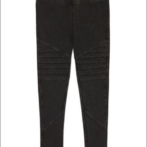 Tucker + Tate Black Rock Wash Moto Leggings - Girls 10